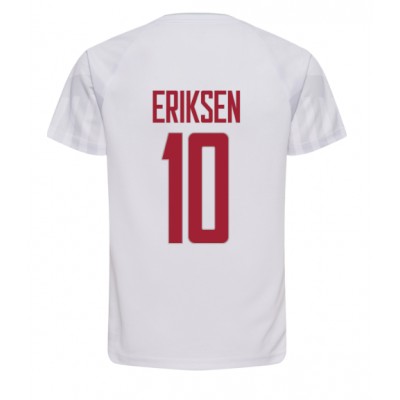 Danmark Christian Eriksen #10 Bortedrakt VM 2022 Kortermet